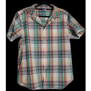 Columbia regular fit rapid rivers li checker short sleeve button up shirt sz L